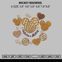 Mickey Brownie Embroidery File 6 sizes