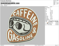 Caffeine Gasoline Embroidery