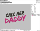 call her daddy Embroidery