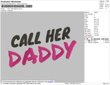 call her daddy Embroidery