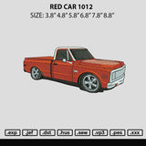 Red Car 1012 Embroidery File 6 sizes