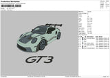 Car Gt3 Embroidery File 6 sizes