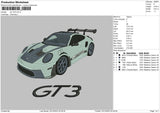 Car Gt3 Embroidery File 6 sizes