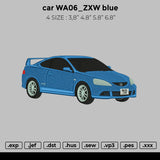 car WA06_ZXW blue Embroidery
