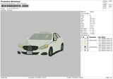 White Car 1612 Embroidery FIle 6 sizes