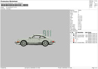 Car Porsche Embroidery File 6 sizes
