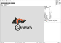 Carabinieri Embroidery File 6 sizes