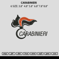 Carabinieri Embroidery File 6 sizes