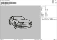 Car Outline V10 Embroidery File 6 sizes