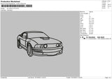 Car Outline V10 Embroidery File 6 sizes