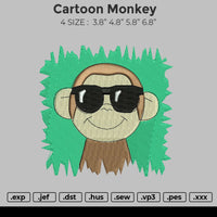 Cartoon Monkey Embroidery