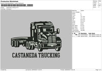 Cestaneda Truck Embroidery File 6 sizes