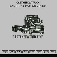 Cestaneda Truck Embroidery File 6 sizes