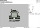 Castillo Trucking Embroidery File 6 sizes