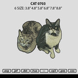 Cat 0703 Embroidery File 6 sizes