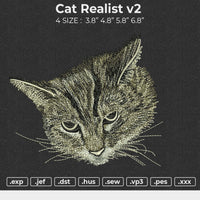 Cat Realist v2 Embroidery