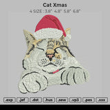 Cat Xmas Embroidery