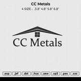 CC Metals Embroidery