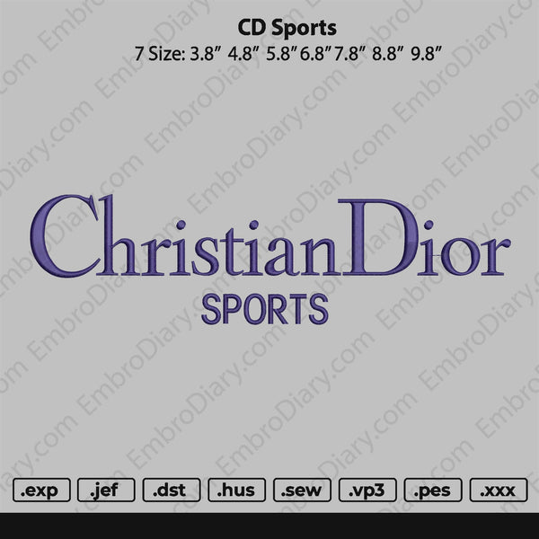 Christian Dior Sports Embroidery