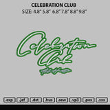 Celebration Club Embroidery File 6 sizes