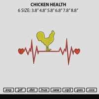 Chicken Health Embroidery File 6 sizes