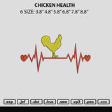 Chicken Health Embroidery File 6 sizes