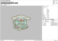 Rabbit Cafe Embroidery File 6 sizes
