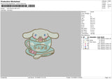 Rabbit Cafe Embroidery File 6 sizes