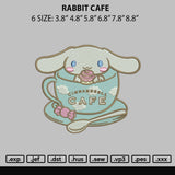 Rabbit Cafe Embroidery File 6 sizes