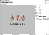 Xmas Tree 23 Embroidery File 6 sizes