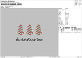Xmas Tree 23 Embroidery File 6 sizes