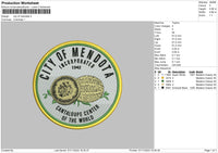 Mendota Embroidery File 6 sizes