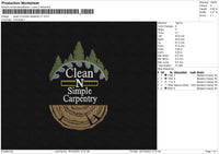 Clean Simple V1 Embroidery File 6 sizes