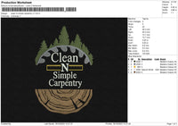 Clean Simple V1 Embroidery File 6 sizes