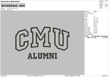 Cmu Embroidery File 6 sizes