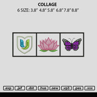 Collage Embroidery File 6 sizes