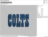 Colts Text Embroidery