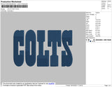 Colts Text Embroidery