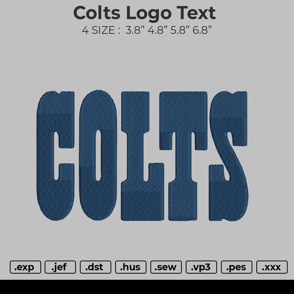 Colts Text Embroidery