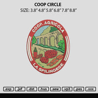 Coop Cirlce Embroidery File 6 sizes