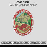 Coop Cirlce Embroidery File 6 sizes