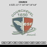 Courch Embroidery File 6 sizes