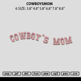 CowboysMom Embroidery File 6 sizes