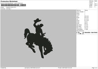 Cowboys Horse Embroidery File 6 sizes