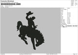 Cowboys Horse Embroidery File 6 sizes