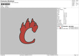 C Paws Embroidery File 6 sizes