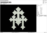 Cross White Embroidery File 6 sizes