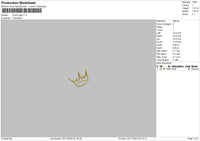 Crown Line Embroidery File 6 sizes