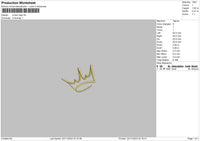 Crown Line Embroidery File 6 sizes