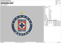 Cruz Azul Embroidery File 6 sizes